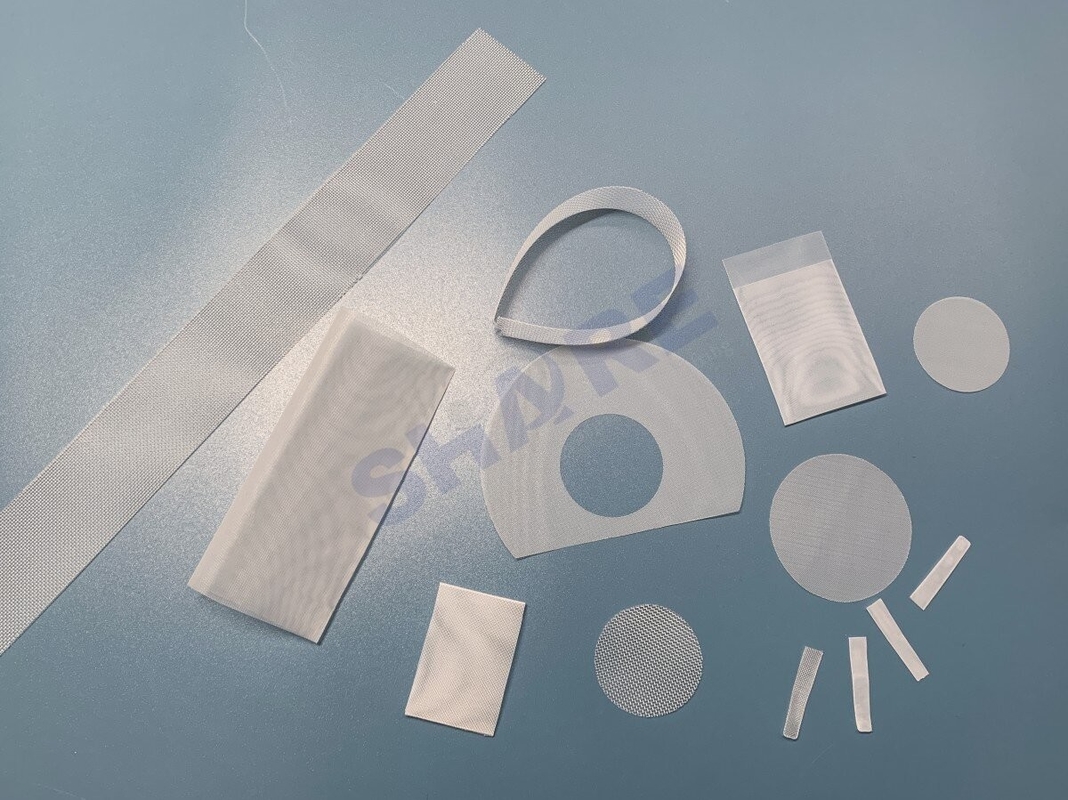 High Precision Laser Cut Clean Sealed Edge Polyamide / Nylon Screen Filter Mesh Pieces And Shapes For Injection Molding