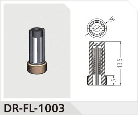 6x3x13.5mm Fuel Injector Filter for Universal Engineer Nozzle Basket Kit Replacement