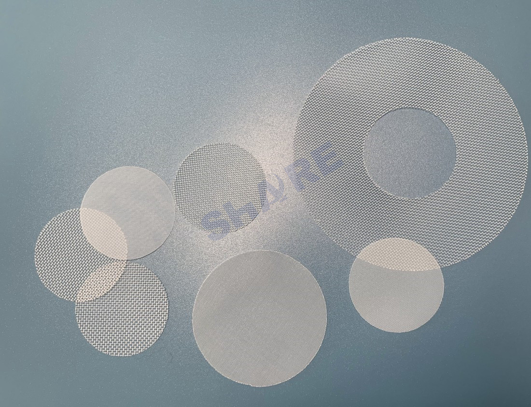 Cut Discs Shapes Polyester Filter Mesh For Water Kettle Screen 200 - 500 Micron